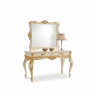 Console Table Mirror 2pcs Set Wood Console Table Style Classic