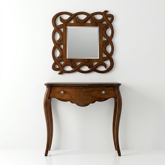Console table with mirror 2pcs set bedroom style consoles tables