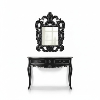Consoles table with mirror luxury classic furniture style solid wood
