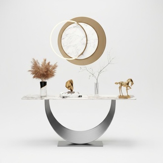 Consoles Designer Luxury Modern Console Table Stainless Steel Design Silver