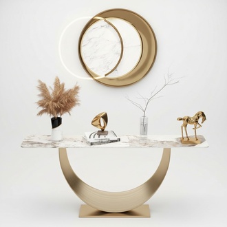 Consoles living room side table modern design furniture wood gold new