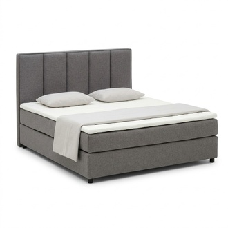Continental double bed in modern style massive marriage textile/leather upholstered double bed model - M202