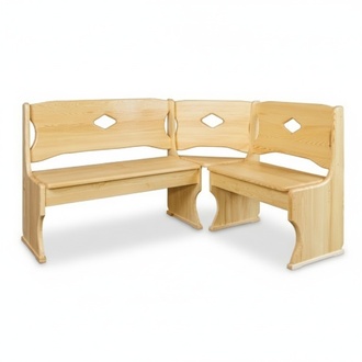 Corner bench real wood solid pine wood dining room country house handmade corner benches new