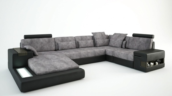 Corner sofa living room couch corner sofa upholstered corner unit living landscape + USB