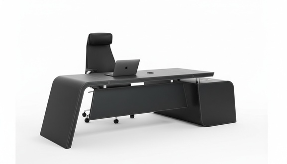 Corner desk armchair office furnishings boss room furniture 2-piece set tables table