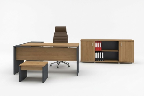 Corner Desk File Cabinet Coffee Table Study Furniture Modern Style