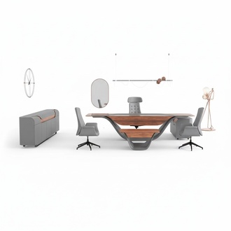 Corner desk Sideboard Coffee table Office furniture Study set Grey