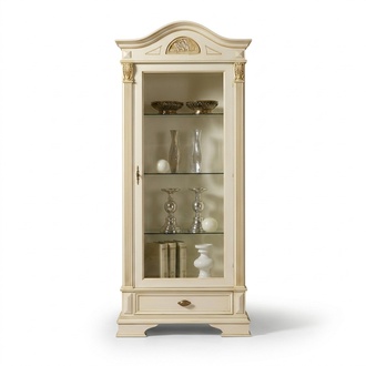 Corner Display Case Glass Cabinet Living Room Showcase 1door Display Cases Baroque Rococo New
