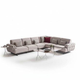 Corner Sofa 2x Coffee Table Corner Set Table Living Landscape L Shape Furniture
