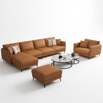 Corner sofa + armchair leather sofa couch living room suite design modern sofa seat