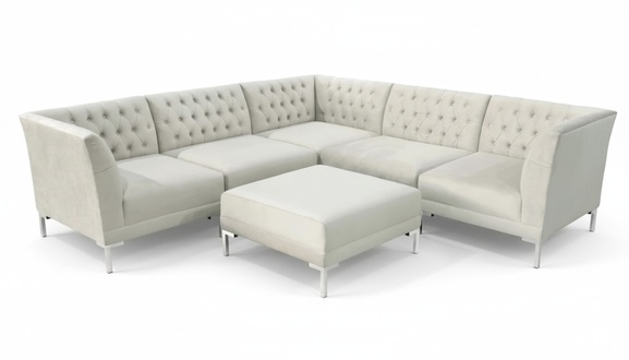 corner sofa beige chamgpaner white chesterfield couch textile luxury furniture corner set