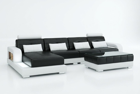 Corner Sofa Couch Leather Sofa Seat Corner Set Upholstery Living Landscape Sofas New