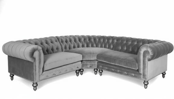 Corner sofa couch living landscape corner set sofas couches Chesterfield silver