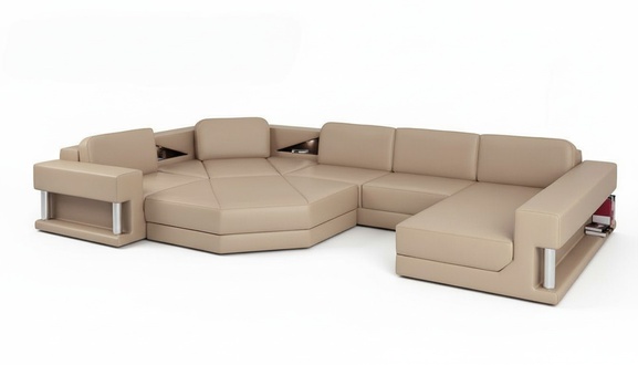 Corner Sofa Couch Upholstery Set Leather Sofas Corner Living Landscape U Shape xxl
