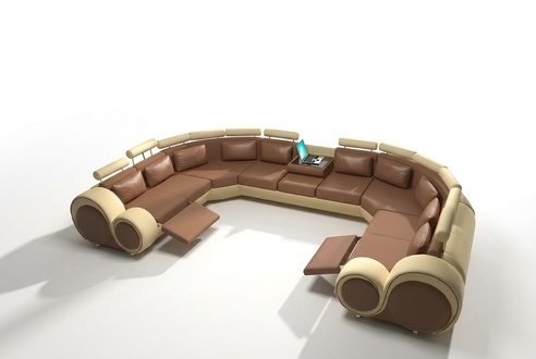 Corner sofa sofa couch upholstery living landscape leather corner sofas set U shape new