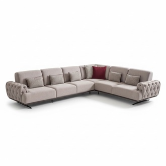 Corner Sofa Design Furniture Corner Set Fabric Sofa Textile Corner Couch Furniture 355x280cm