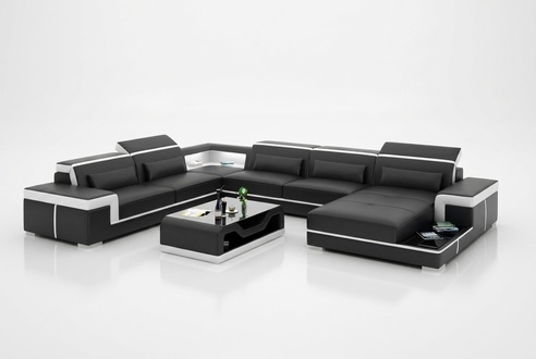 Corner Sofa Design Modern Living Room Furniture Corner Couch Leather Cushion Sofa U Shape