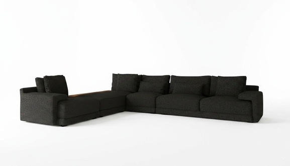 Corner sofa in stylish design creates an atmosphere of relaxation.