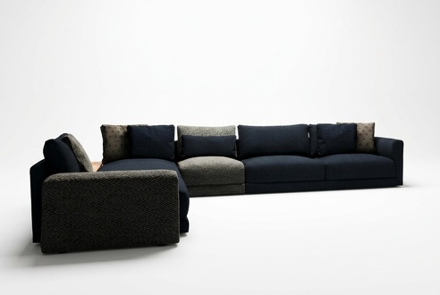 Corner sofa in stylish design Cozy comfort in your living room