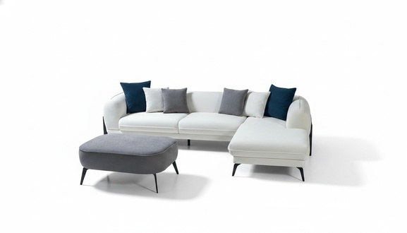 Corner sofa L-shape living landscape corner upholstered sofa seating design couch fabric new