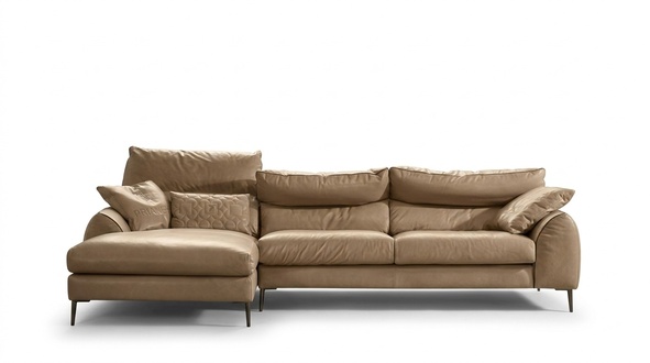 Corner sofa L-shaped living room sofa couch upholstery corner set beige leather sofas new