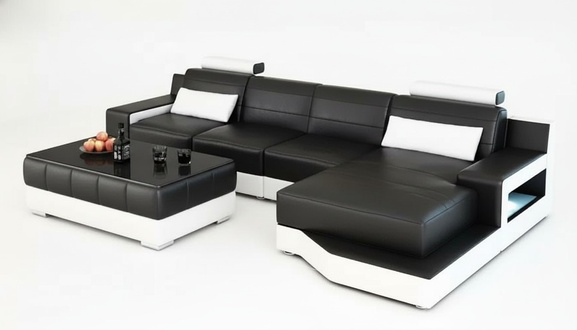 Corner sofa L-shape Contemporary sofa Leather sofa Corner sofa Upholstered designer sofa