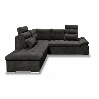 Corner Sofa L-Form Sofa Couch Design Upholstery Modern Textile Bed Function Fabric Sleep
