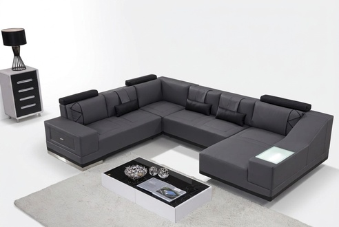 Corner Sofa Leather Sofa Big XXL U Shape Living Landscape Sofa Couch Set Designer