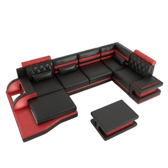 Corner Sofa Leather Sofa Big XXL U Shape Living Landscape Sofa Couch Set Leather Sofas