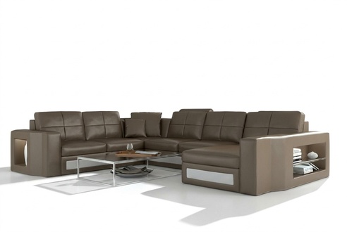 Corner sofa leather sofa big XXL U-shaped living room set couch suite new H2210