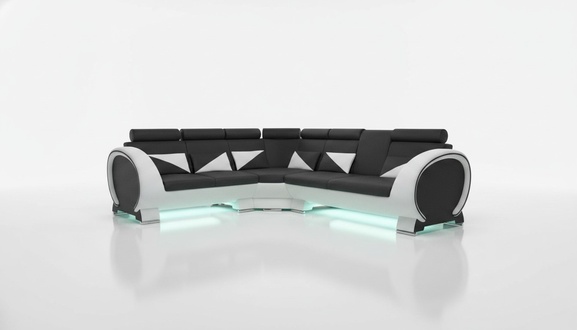 CORNER SOFA LEATHER SOFA LEATHER SET SECTIONAL COUCH DESIGN SOFA with USB LEATHER COUCH