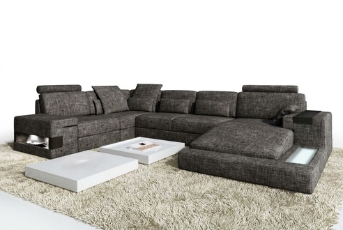 Corner sofa leather sofa sofa USB upholstered set shape XXL big sofas living landscape