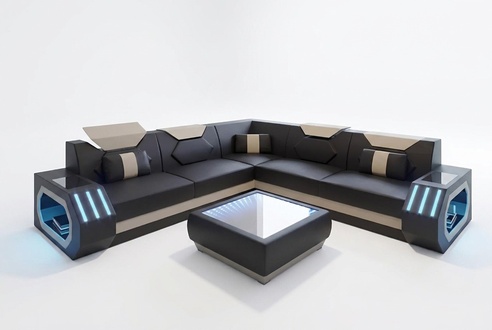 Corner sofa leather upholstery design living room corner couch couch sofa L shape living area