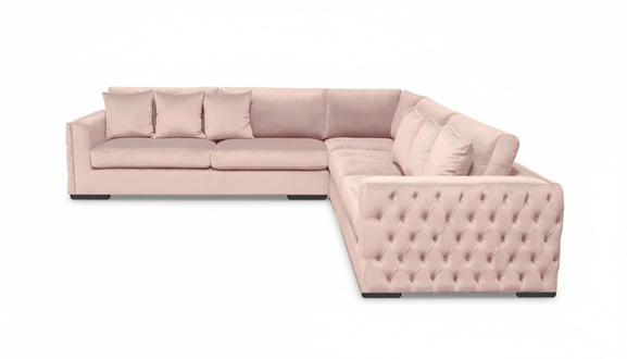Corner sofa pink living landscape couch corner set upholstered velvet fabric furniture design