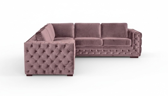 Corner Sofa Pink Velvet Living Landscape Couch Corner Set Upholstery Old Pink Furniture Design