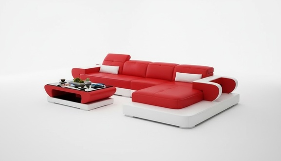 Corner sofa sofa set leather sofa corner upholstery stool set red designer couch new