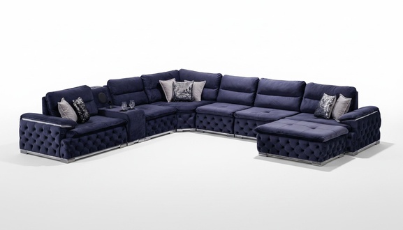 Corner Sofa U Shape Chesterfield Sofa Living Room Furniture Italian Style