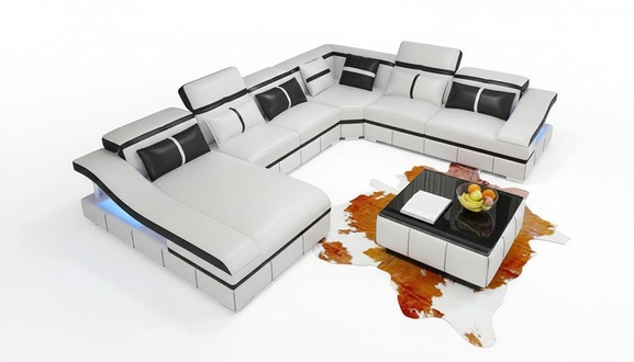 Luxury corner sofa U-shape living area sofa couch upholstery set modern sofas new