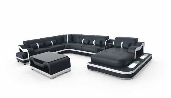 Corner sofa U-shape living area sofa couch upholstery corner fabric sofas new