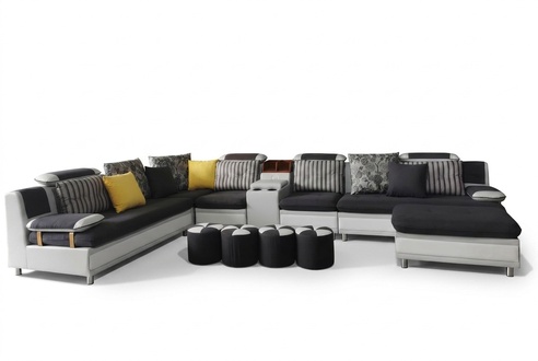 Corner Sofa U Shape Living Sofa Couch Upholstery Corner Set Fabric Sofas New