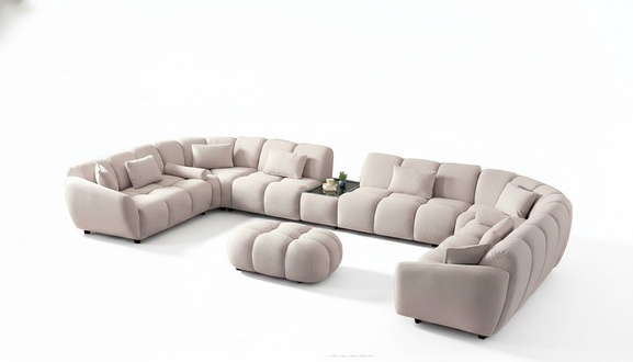 Corner sofa U-shape living landscape couch corner set sofa upholstery set