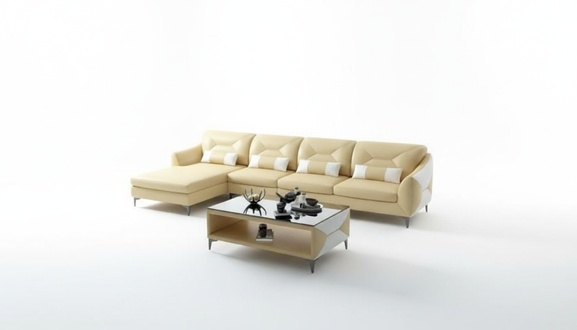 Corner sofa upholstery corner sofa L\'Form coffee table modern sofa living area 2 pieces. New