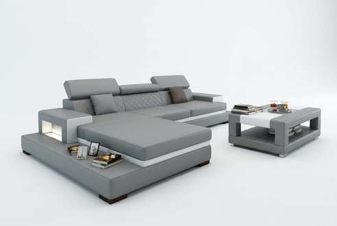 Corner Sofa Upholstery Couch Sofa Living Landscape Seat Corner Set Leather Textile Lazy