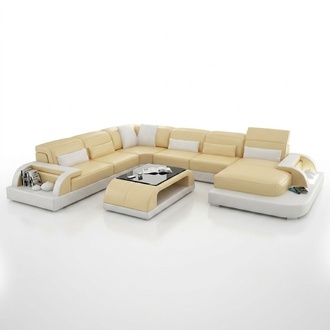 Corner sofa upholstered sofa corner set couch modern designer sofas U shape leather + USB
