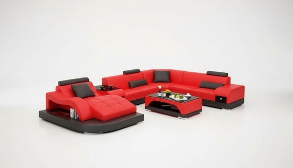 Corner sofa U-shaped armchair coffee table modern sofa leather sofa corner sofa upholstery 2-piece set