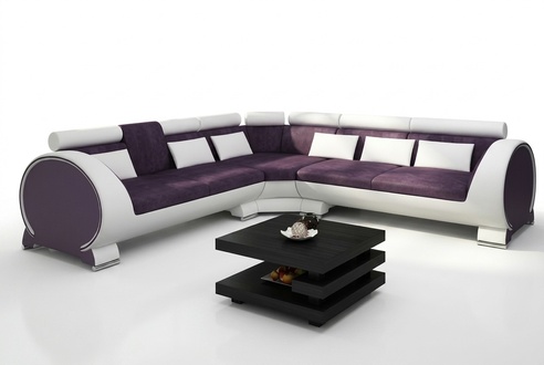 Corner sofa VIGO Couch sofa corner set leather sofa leather textile fabric LT01 corner couch