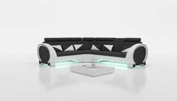 Corner sofa with USB leather sofa leather set corner couch design sofa leather couch "VIGO"