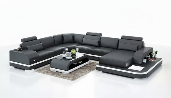 Corner set corner sofa living area corner couch upholstered sofa U shape leather sofa couch