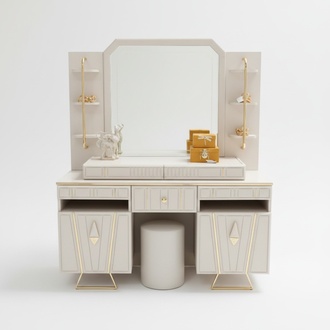 Cosmetic table, dressing table, beauty table, console, makeup console, makeup dresser.