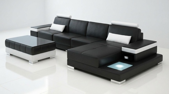 Couch Corner Sofa Furniture Leather Living Set Design Modern Sofa L Shape New